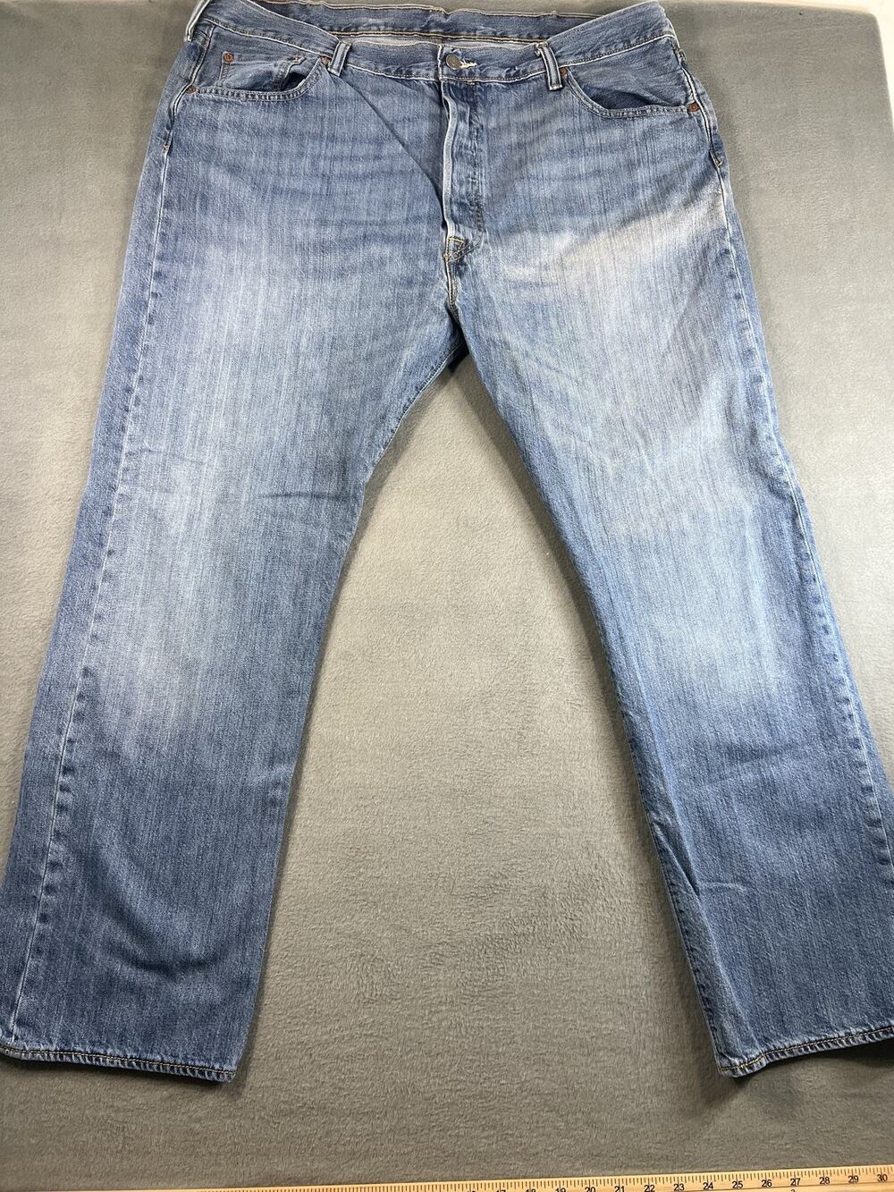 Levi's 501 Men's Jeans 42x30 Vintage Button Fly Straight Leg Blue Denim